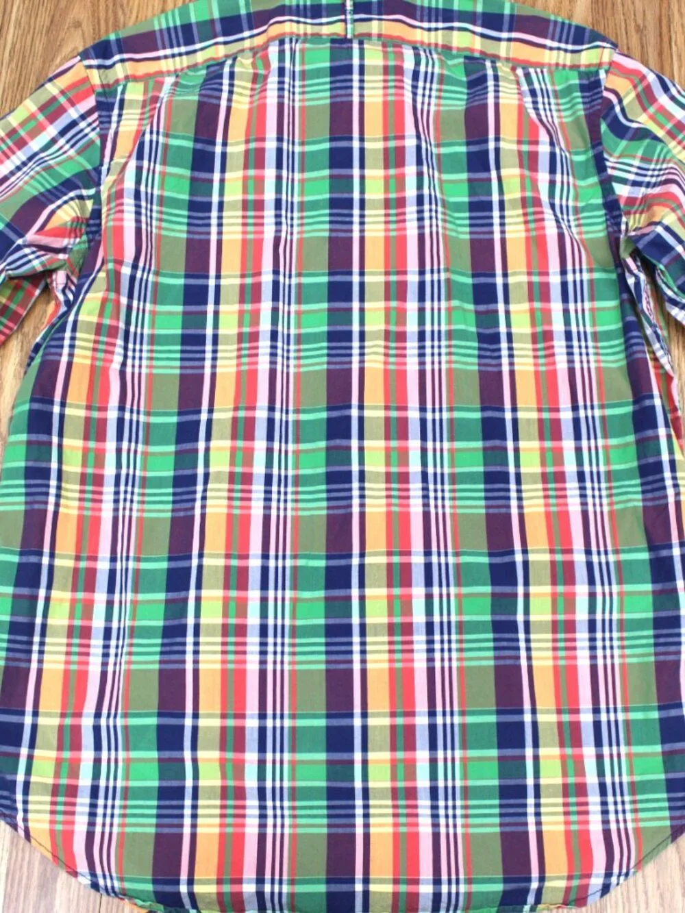 BANANA REPUBLIC SLIM FIT SHIRT 100% COTTON GREEN PLAID Sz MEDIUM, M